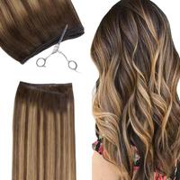 #4/27/4 Balayage Chocolate Brown to Caramel Blonde