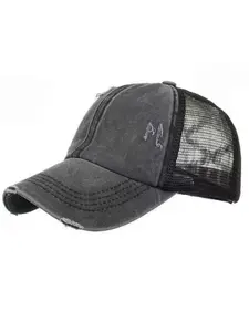 Women's Cross Design, Casual Adjustable Fit Ponytail Baseball Cap, Fashionable Hat for Daily Wear, Classic Baseball Cap