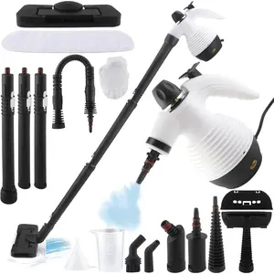 Steam Mop with Detachable Handheld Steam Cleaner,350ml 1050W Floor Steamer Cleaner for with 16 Accessory Kit, MultiPurpose Steamer for Cleaning Floor, Tile, Windows, Couch, Grout,Dirt