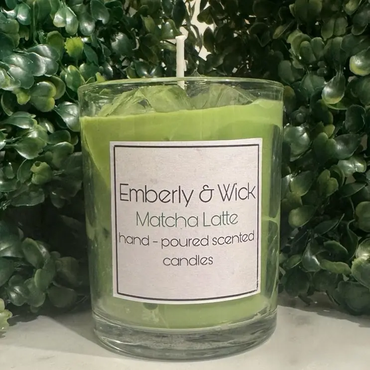 Emberly & Wick Matcha Latte Scented Candle Hand-Poured Candle