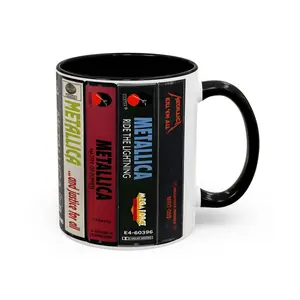 Music Albums Cassette Collection Retro Accent Mug