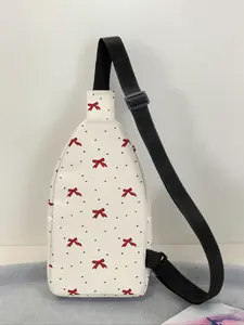 Fashionable Women's Chest Bag with Adjustable Strap, Large Capacity Butterfly Print Satchel, Durable Crossbody Bag for Travel & Hiking