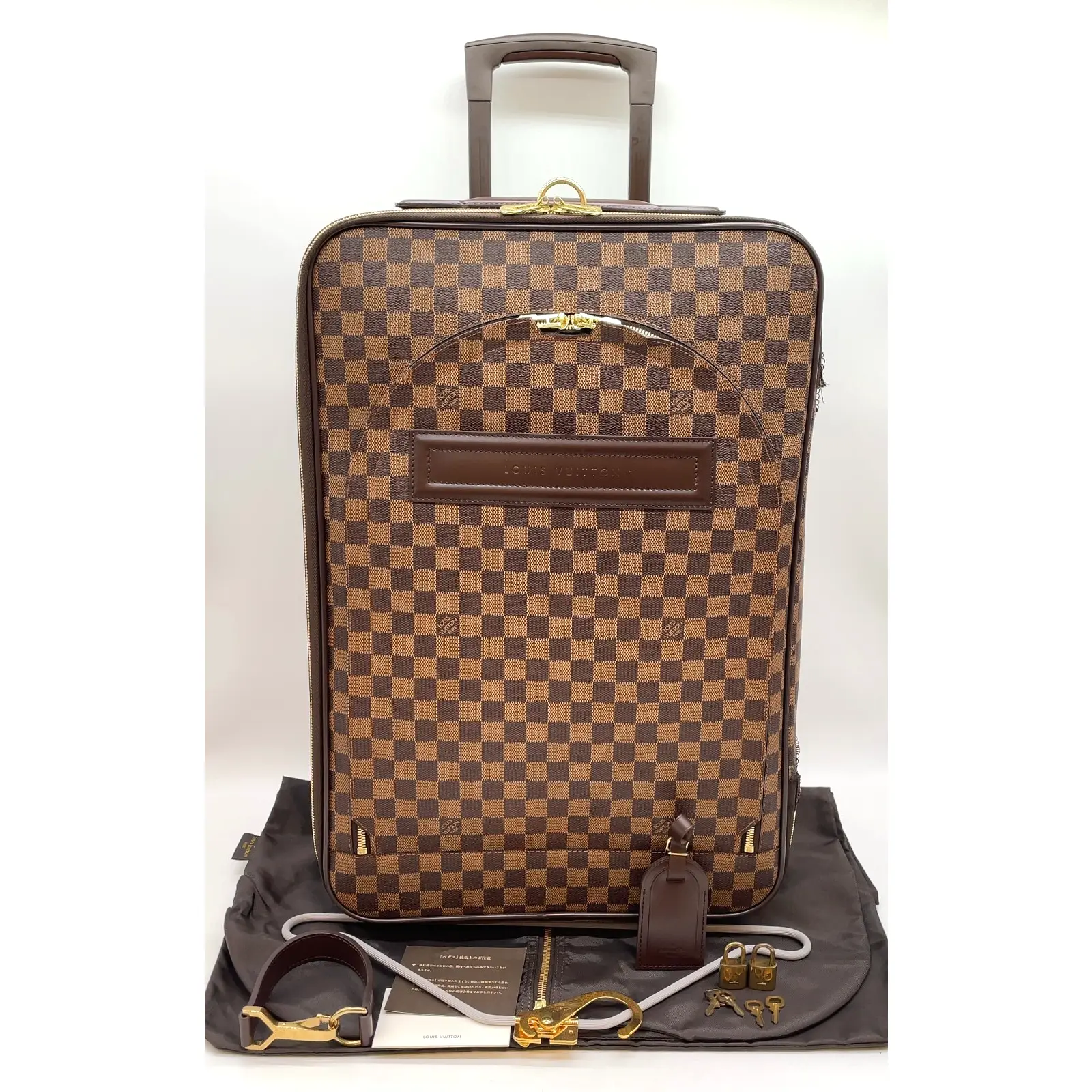 Pre-owned Louis Vuitton Other Other Damier Ebene Pegase 55 Rolling N23294 Suitcase Carry On NS061201 12658337660/193798