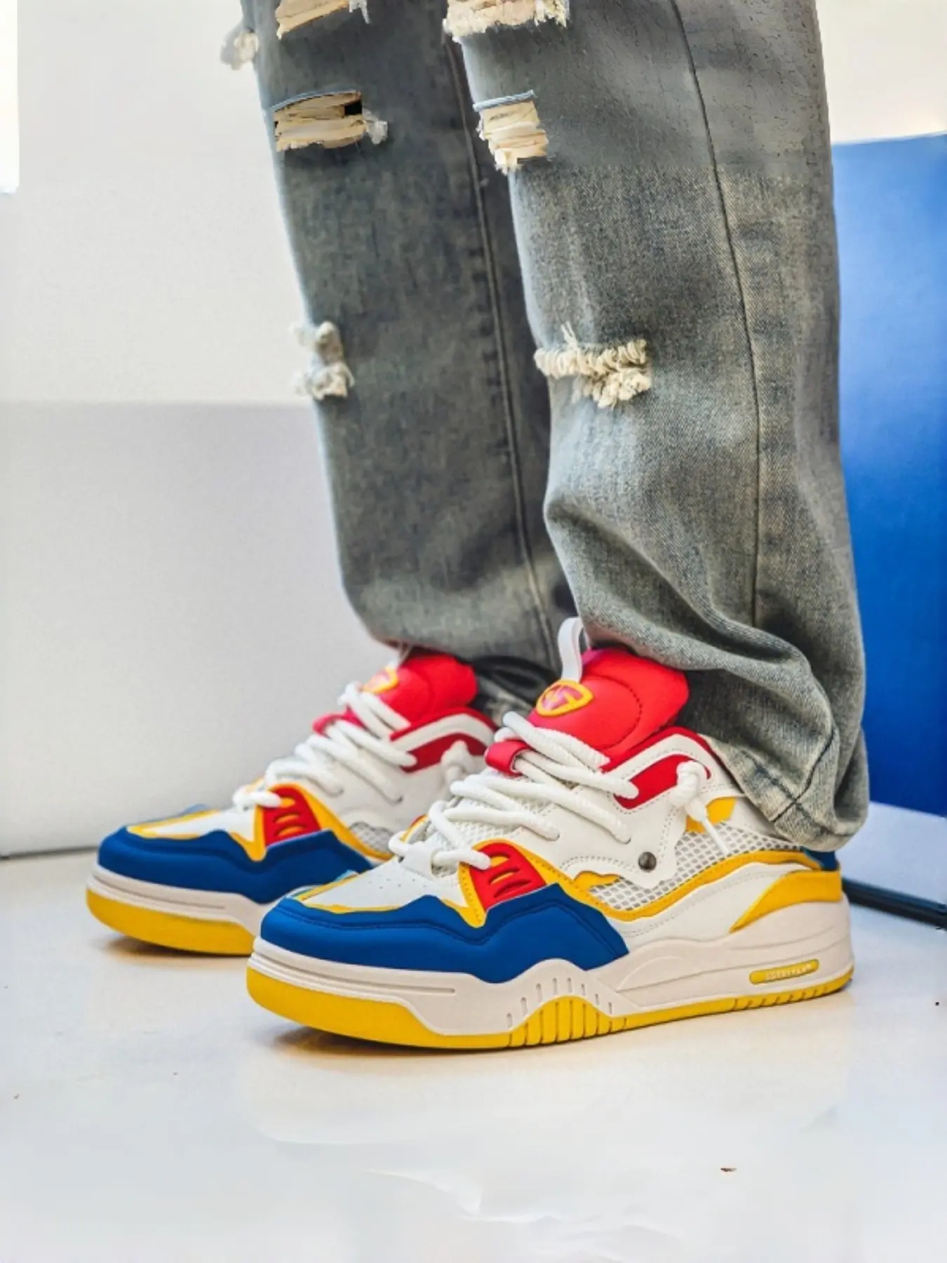 Couple's Fashion Colorblock Skateboard Shoes, Breathable Comfortable Sneakers, Casual Outdoor Streetwear, All-Season Wear, Skateboarding Shoes