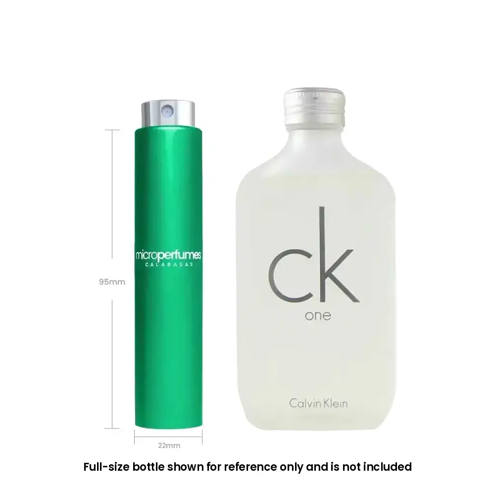 Calvin Klein Ck One EDT Unisex – 0.17 fl oz / 5 mL Travel Spray Decant, Lemon, Green Tea, Musk, Birthday Gift, Independently Rebottled by MicroPerfumes