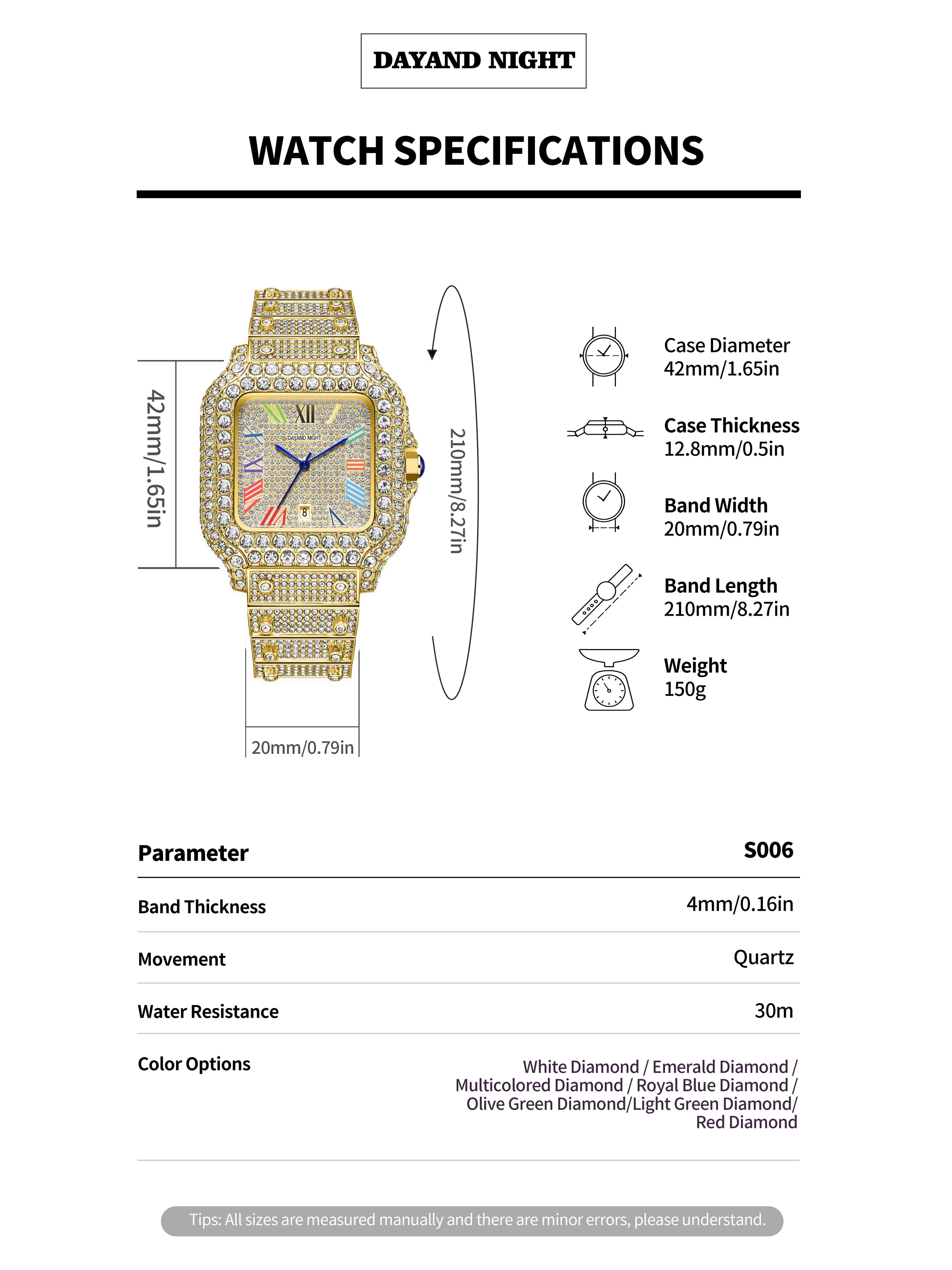 2026 Luxury Iced Out Watch for Men & Women | Unisex Full Diamond Quartz Watch | Super Shiny Gift for Business Events, Banquets, Valentine’s Day, Anniversaries and Christmas
