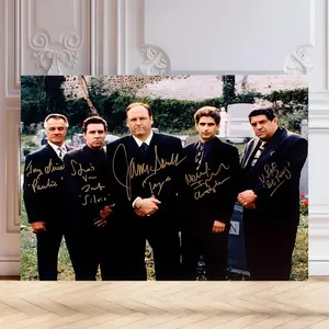[UNFRAMED POSTER] The Sopranos Cast With Signature Retro Un Poster, Classic Film Print Wall Art forHome Decor, Elevate Your Decor