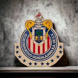 Chivas logo with Championship Stars wall art Wooden Wall-mounted
