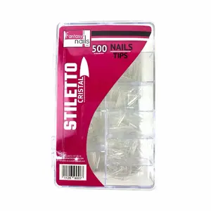Fantasy Nails Stiletto Crystal Tips 500pcs for Artificial Nails