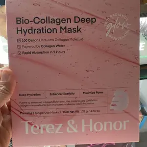 TEREZ & HONOR Overnight Collagen Face Mask: Korean Deep Collagen Sheet Mask - Best Glow, Hydrating, Firming Anti-Aging Treatment for Smooth and Radiant Skin - Sleeping Mask Gentle for Sensitive Skin