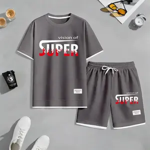 Men's retro-style printed drawstring shorts set is an ideal choice for spring and summer. The casual summer outfit includes a short-sleeved shirt and a pair of shorts, suitable for everyday wear, sports, and various other occasions.