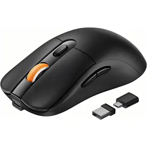 Bluetooth Wireless Mouse for MacBook Pro/Air, USB C Mouse, EM15 Rechargeable Compact Portable for Laptop, iPad, Tablet, Chromebook-Black