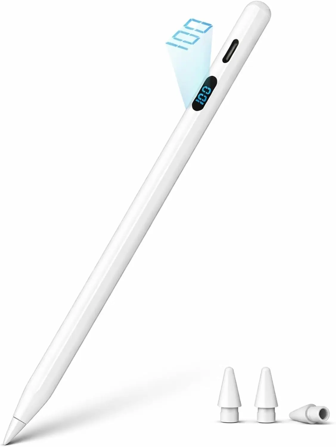 Stylus Pen for iPad 2018-2026, LED Battery Display, USB-C Fast Charging, Palm Rejection, Magnetic Attachment, Compatible with iPad Pro 13"/12.9"/11", iPad Air M2/M3/M4/3/4/5, iPad Mini 5/6/7, iPad 6th-11th Gen DealsForYouDays