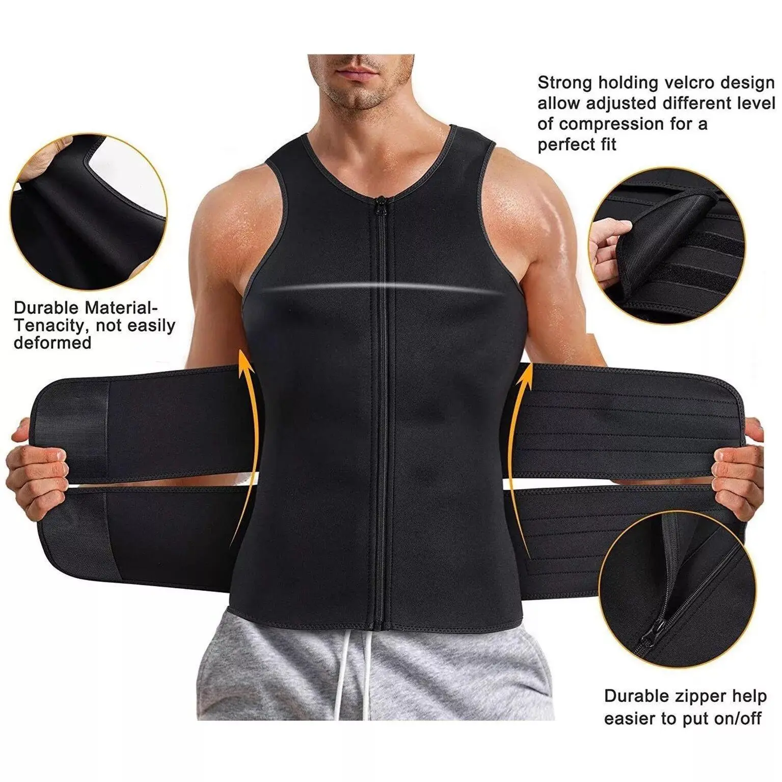 Martiount Mannen Sauna Zweet Vest Body Shaper Vest Hot Neopreen Corset Taille Trainer Top Shapewear Afslanken Shirt Workout Pak Voor Gewichtsverlies Martiount Mannen Sauna Zweet Vest Body Shaper Vest Hot Neopreen Corset Taille Trainer Top Shapewear Afslanken Shirt Workout Pak Voor Gewichtsverlies
