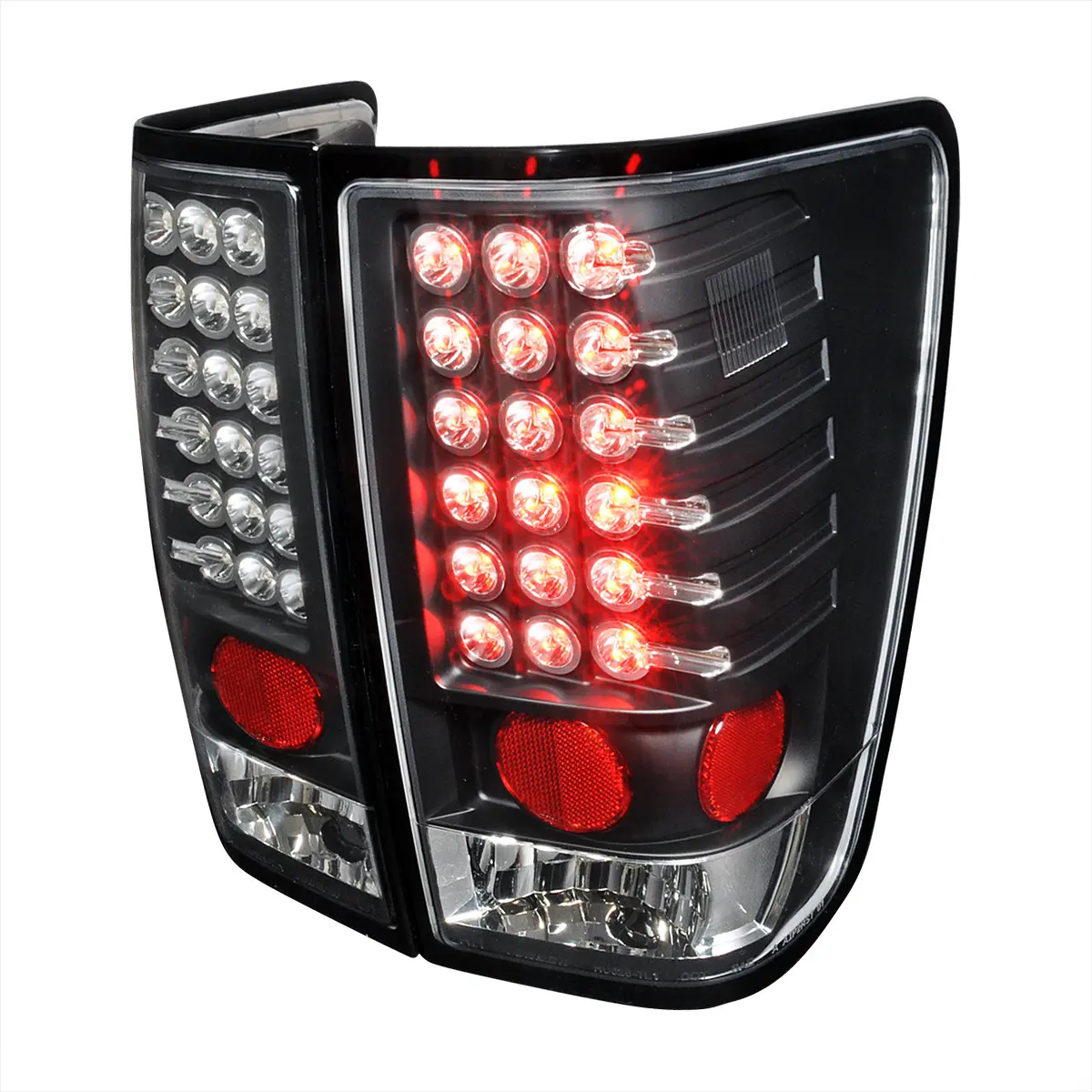 Spec-D LED Tail Lights for 2004-2015 Titan, Matte Black Housing with Transparent Lens, Automotive Replacement Parts for Car Lighting & Car Exterior Upgrade
