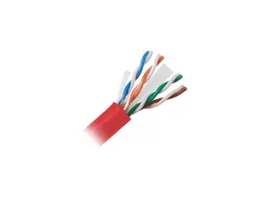 Nippon Labs CAT6 UTP Bulk Ethernet Cable, Solid Copper 23 AWG, CM Rated, 600MHz, 1000' Pull Box (ETL) - Red 1000ft.Lan Cable