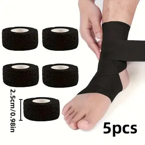 Elastic self-adhesive sports bandage, Boxing training band, including wrist, waist and elbow protection, sports injury support, ankle stability, protective sports tape, flexible adhesive design, reusable sports tape, Wrist Straps