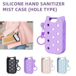 Silicone Protective Case for Hand Sanitizer Spray, Hangable Design Compatible with Touchland, Durable & Secure Storage Solution, Hand Sanitizer Holder