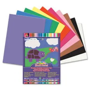 Pacon Recycled Construction Paper, PAC6617, 18 in. x 24 in., 50 Sheets per Pack, 15-Pack, Orange, Recycled Paper Paper