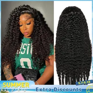 【SummerVibes】Lemoda 13x6 HD Transparent Lace Front Human Hair Wigs 200 Density Pre-Cut / Pre-Plucked Brazilian Burmese Curly Lace Frontal Wig With Tiny Knots