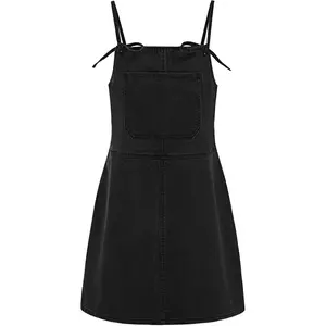 Womens Overall Dress with Pockets Denim Jumper Adjustable Strap Jean Dresses Loose Fit Summer Outfits