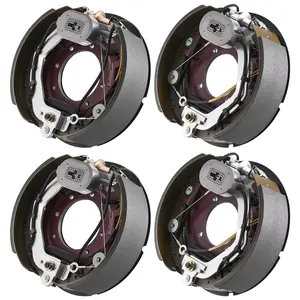VEVOR Electric Trailer Brake Kit, 12.25 x 3.375 Inch, 2 Pairs Self-Adjusting Electric Brakes Kit for 10000 lbs Trailer Axle, Backing Plates for Braking System Part Replacement, Fit for Trailers, RVs, Auto Adjust