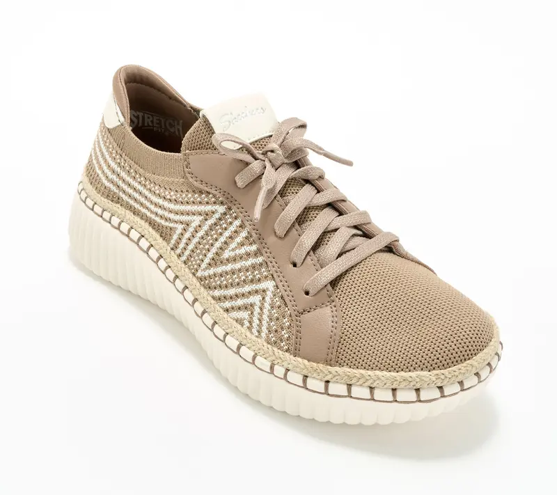Skechers Wilshire Blvd Washable Vegan Lace-Up Sneaker - Bellevue