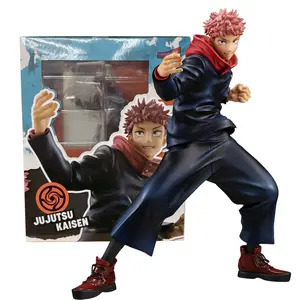 18cm Jujutsu Kaisen Figure Itadori Yuji Seated Pressed Noodles Model Toy Gift Collection PVC Decor