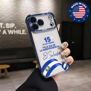 El Salvador Independence Day 15 de Septiembre Aesthetic Design Pattern Casing For iphone 16 15 14 13 12 Plus Pro Max Flaunt Mobile Phone Case TPU Drop Protection Shockproof Protector Vintage unique Fashion Trend Anti-scratch Stylish Smartphone Cover