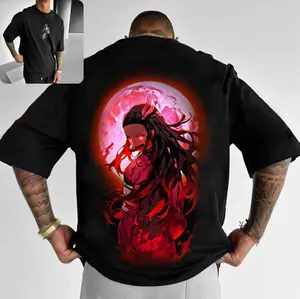 Nezuko x Demon slayer Double Sides T-shirt, Demon Slayer T-shirt, Graphic Tees, Anime Lovers Shirt, demon slayer merch, Anime Lovers merch, Outfits Men