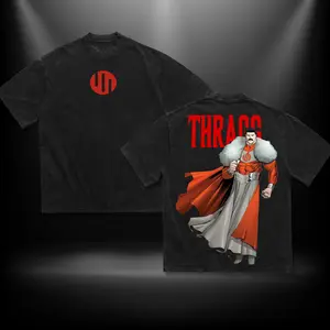 Thragg V2 Viltrum Emperor Invincible War Menswear Gift for Movie Fans Top Apparel Classic Oversized Seamless Simple Straight Man Designer Shirts Men's Regular Fit Floral Print Tee Heavyweight Cotton T-Shirts Featuring Epic Panther Design