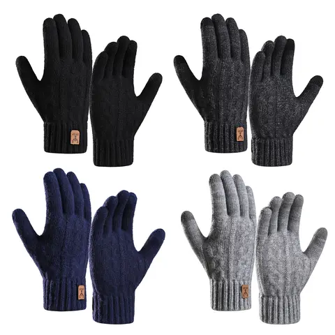 Merino Wool Gloves for Men & Women, Thermal Gloves With Touchscreen Warm Fleece Liner for Winter Cold Weather