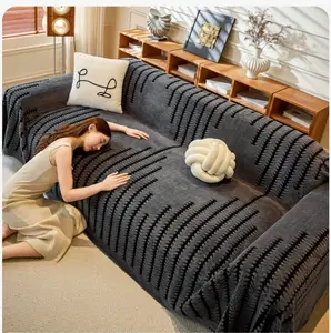 1pc of Thickened Plush Sofa Cover, Sofa Blanket, Pet-Friendly Sofa Protector, Resistant to Cat And Dog Scratches, Suitable for Home Decoration in Bedrooms And Living Rooms.