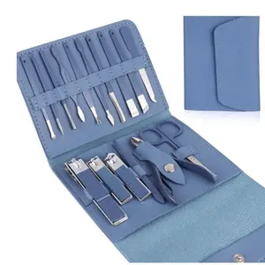 Pair of 16 Pcs Nail Clippers Set Stainless Steel Manicure Pedicure Cuticle Tool