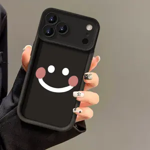 Cute Smiley Face Pattern Phone Case，Compatible with iPhone 11/12/13/14/15/16/17 Pro Max, 14/15/16 Plus, X, & XS Max models.   Shockproof full-coverage soft case.