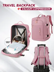 Vacuum Compression Backpack with Empty Bag, Travel Air Cushion Backpack, Vacuum Sealed Compressed, Ryanair & Wizz Air Approved Cabin Bag 40x30x20cm