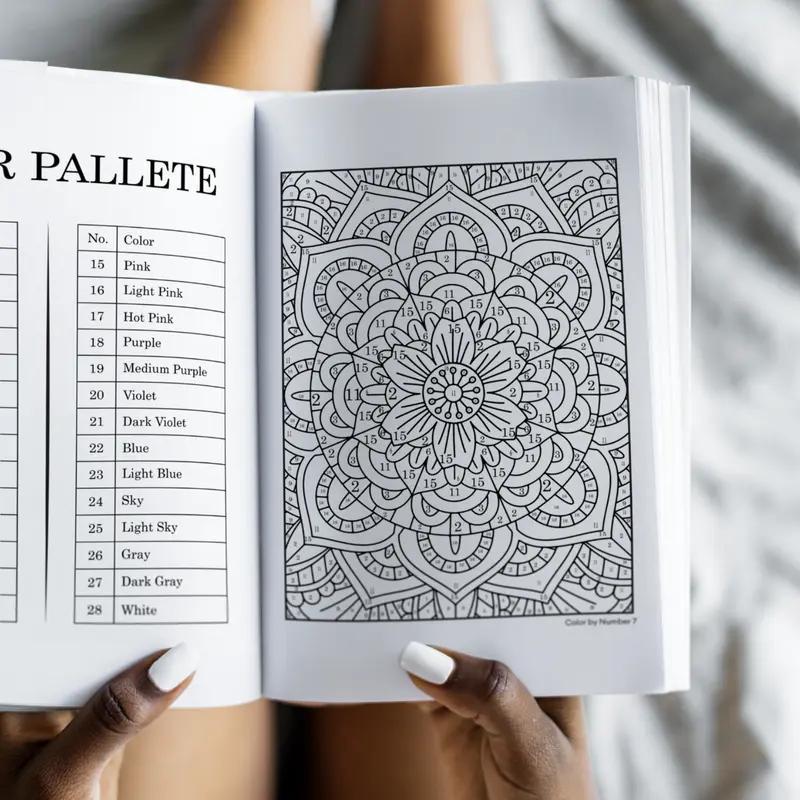 Color By Number For Adults:75 Beautiful Pictures Designed For Fun,Adult Relaxation & Stress Relief Coloring For Hours On End