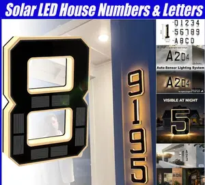 Illuminate Your Home with Stylish 9-Inch Weatherproof Solar LED House Numbers for Enhanced Visibility and Curb Appeal