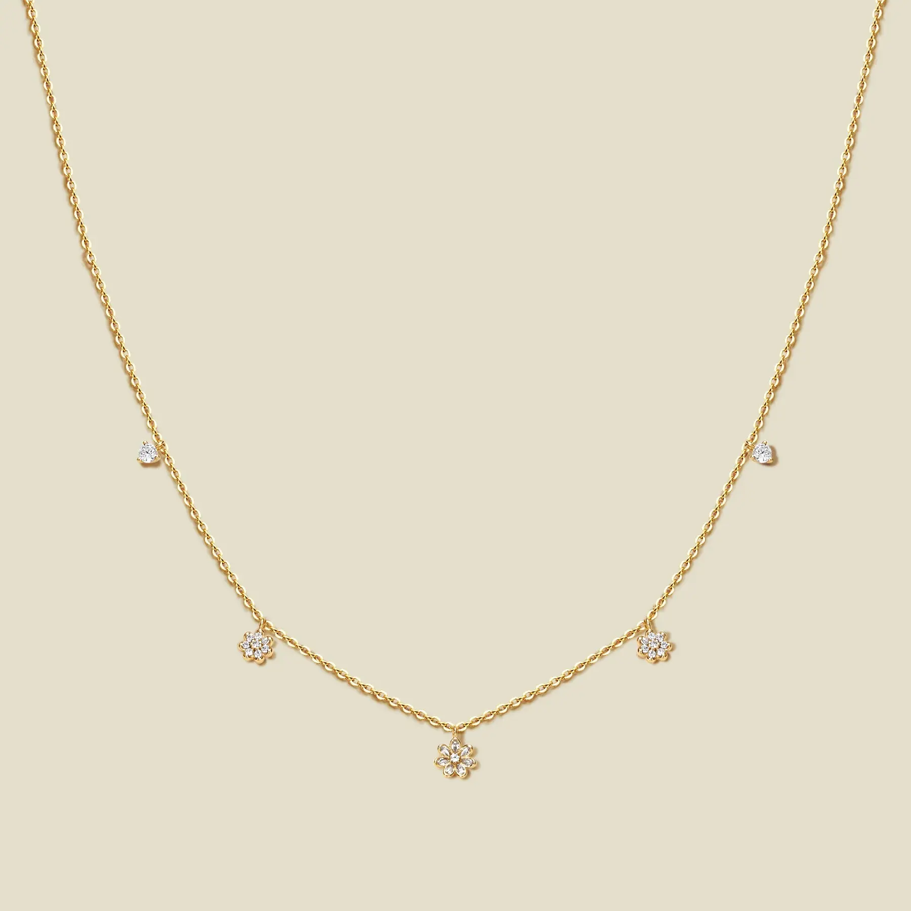 Flora Luxe Floating Necklace