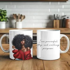 Black Girl Magic Coffee Mug,  Empowering Women Gift, Ceramic 11oz 15oz