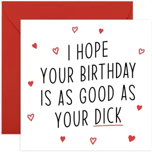 Birthday Cards for Boyfriend - 'Good As Your D*ck' - Hilarious  for Husband - For Him - For Partner - For Lover - Naughty Birthday Card For Men - Comes With Fun Stickers