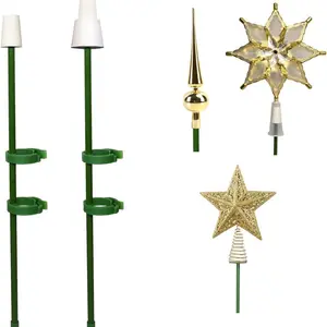 2PSC Christmas Tree Topper, Holder Holiday Universal Tree Topper Stabilizer Treetop Base and Stand Halloween Tree Topper Supporter Fit All Base Types...