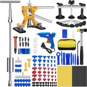 Dent Puller, 134 count Paintless Dent Removal Kit -  Dent Puller Kit with Slide Hammer 2 in 1 T-Bar, Golden Lifter, Bridge Puller-Dent Remover Tool for  Hail, Dings  DIY Repair