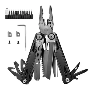 Novupow EDC Multitool Pliers,14 In 1，With Fishing Line Hook, Knife, Steel File And More For Camping, Survival, Hunting And Outdoors