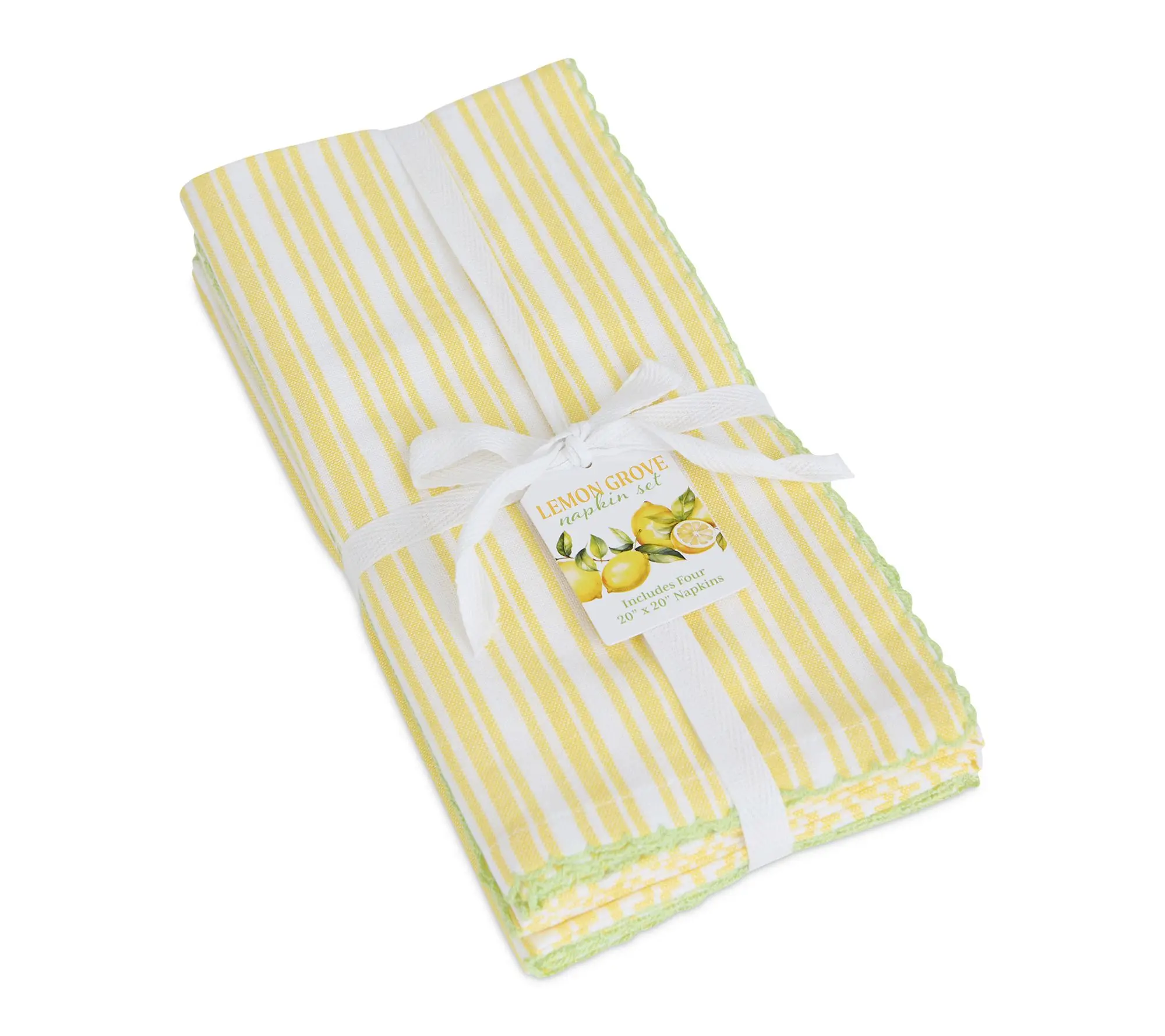 Design Imports Sunshine Stripe Napkin Set of 4