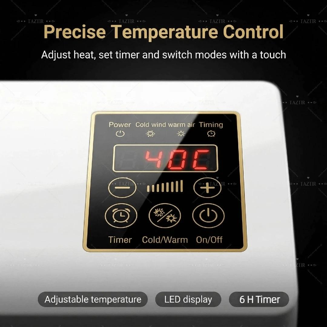 All Year Round Comfort! 1400W Wall Mounted Fan Natural Breeze Fast Warm Heating For Home