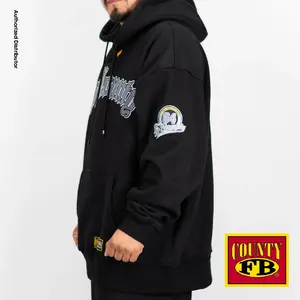 FB COUNTY Men's Oversized Fit Old School Heavyweight Fleece Hoodie Casual Hoodie Hip Hop Limited Edition Harem Biker Car Show Chicano Fashion