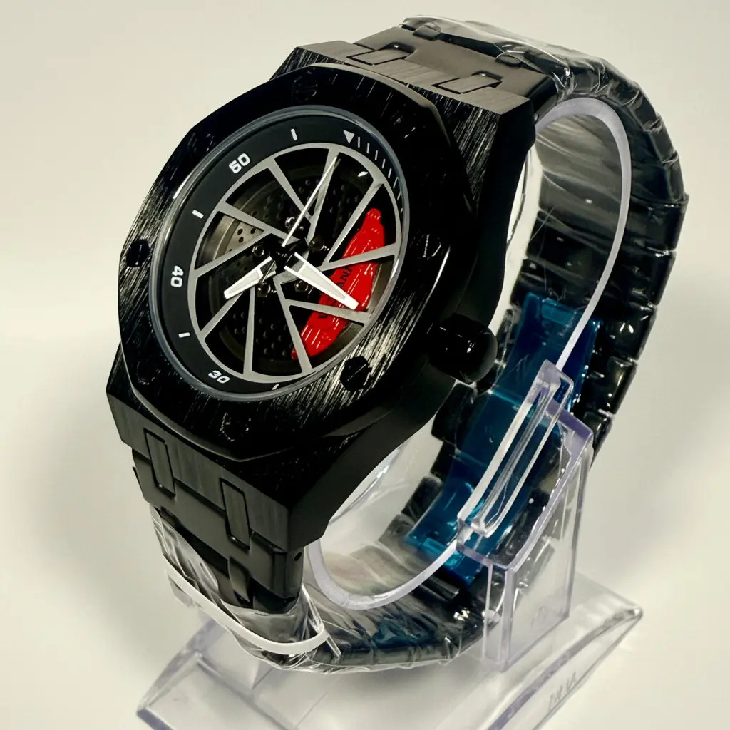 70036 Invicta Speedway Rim Mens 42mm Black Dial Chronograph Steel Bracelet Watch