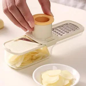 Multifunctional Garlic Grinder, Compact Design, Professional Mandoline Slicer, Multi-Purpose Kitchen Grinder, Stainless Steel Blades, Easy to Use & Clean