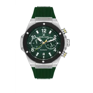 Daniel Klein Exclusive Men Green Rubber Watch
